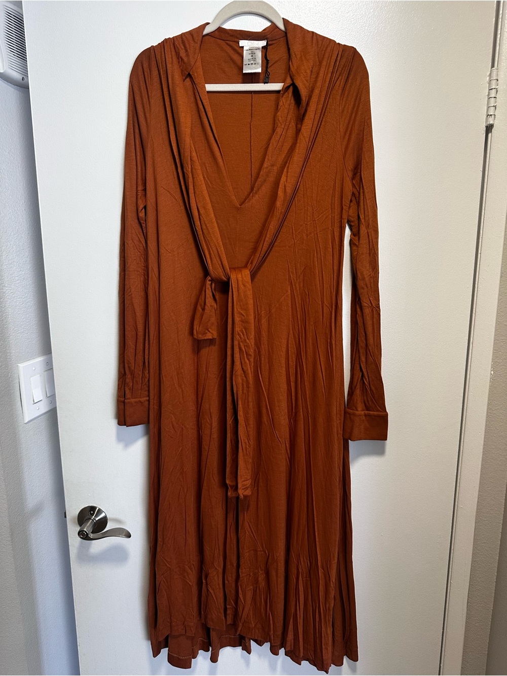 Chloรฉ Paris Rouille Draped Midi Dress